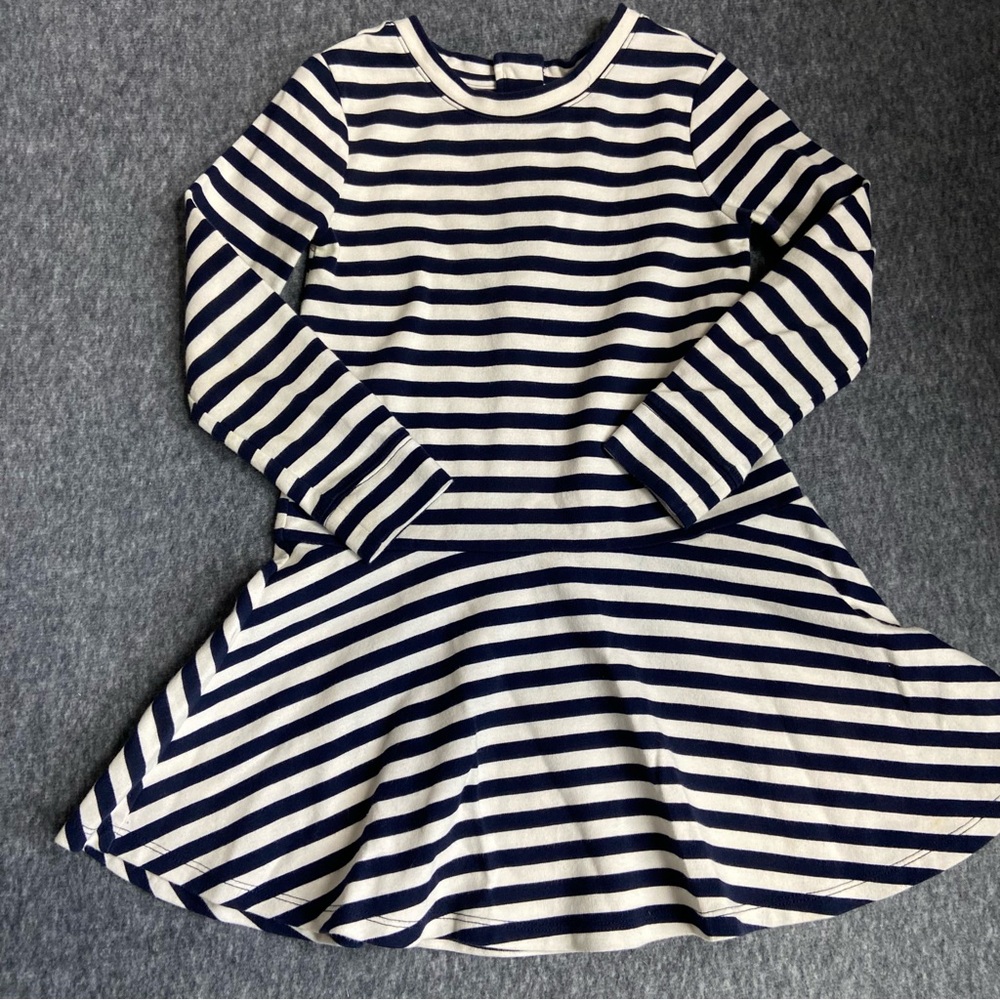 GAP Kid's | girl's Striped Navy and White Kids Dress Size 6-7Y